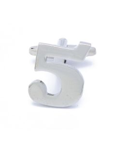 A4-1016 Manchetknopen - Cijfer Nummer 5 Vijf - 1 Stuk 1.jpg