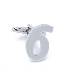A4-1017 Manchetknopen - Cijfer Nummer 6 Zes - 1 Stuk 1.jpg