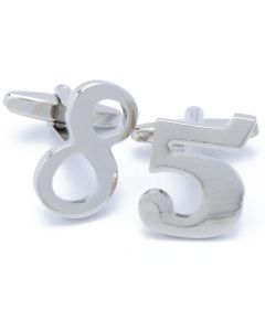 A4-1036 Manchetknopen - Cijfer Nummer 85 Vijfentachtig 1.jpg