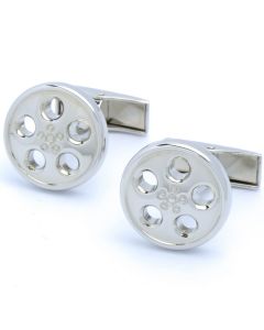 KS-1116 Manchetknopen - Rond Velg Klassiek Zilverkleurig 1.jpg