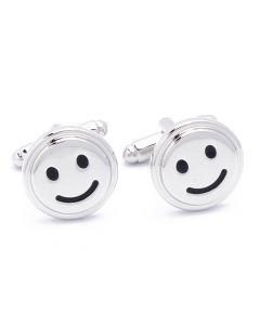 N-1089 Manchetknopen - Smiley Zilver Rond 1.jpg