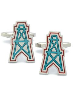 N-2896 Manchetknopen - Boorplatform Toren Rood en Blauw 1.jpg