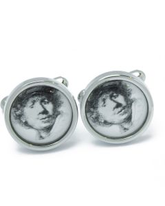 N-2981 Manchetknopen - Rembrandt met Verbaasd Gezicht Kunst 1.jpg