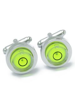 N-2992 Manchetknopen - Ronde Echt Werkende Waterpas 1.jpg