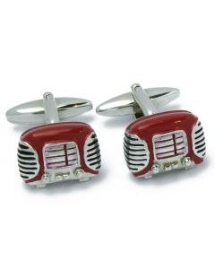 N-2996 Manchetknopen - Radiotoestel Rood Retro Vintage 1.jpg