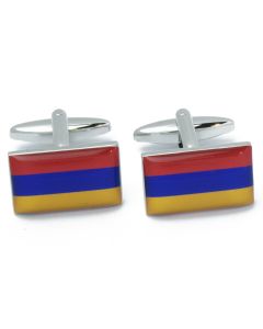 N-3063 Manchetknopen - Armeense Vlag Armenie Rood Blauw Geel 1.jpg